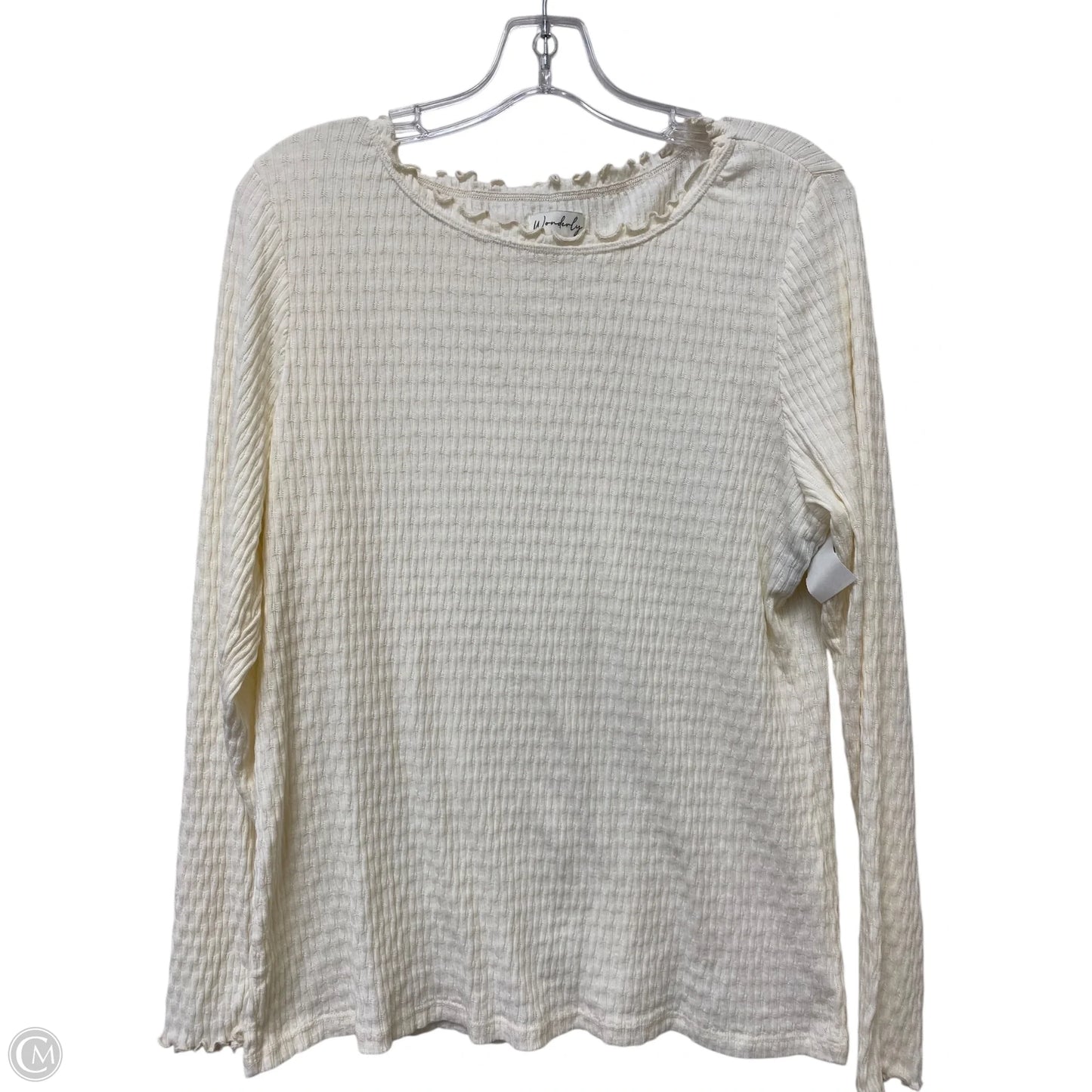 Top Long Sleeve By Wonderly In Cream, Size: Xxl