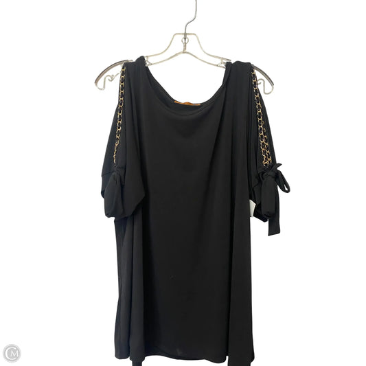 Top Short Sleeve Basic By Belldini In Black, Size: 3x