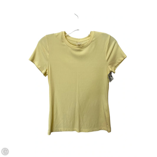 Top Short Sleeve Basic By Calia In Yellow, Size: M