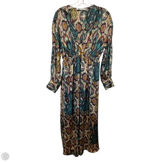 Dress Casual Maxi By Zara In Multi-colored, Size: M