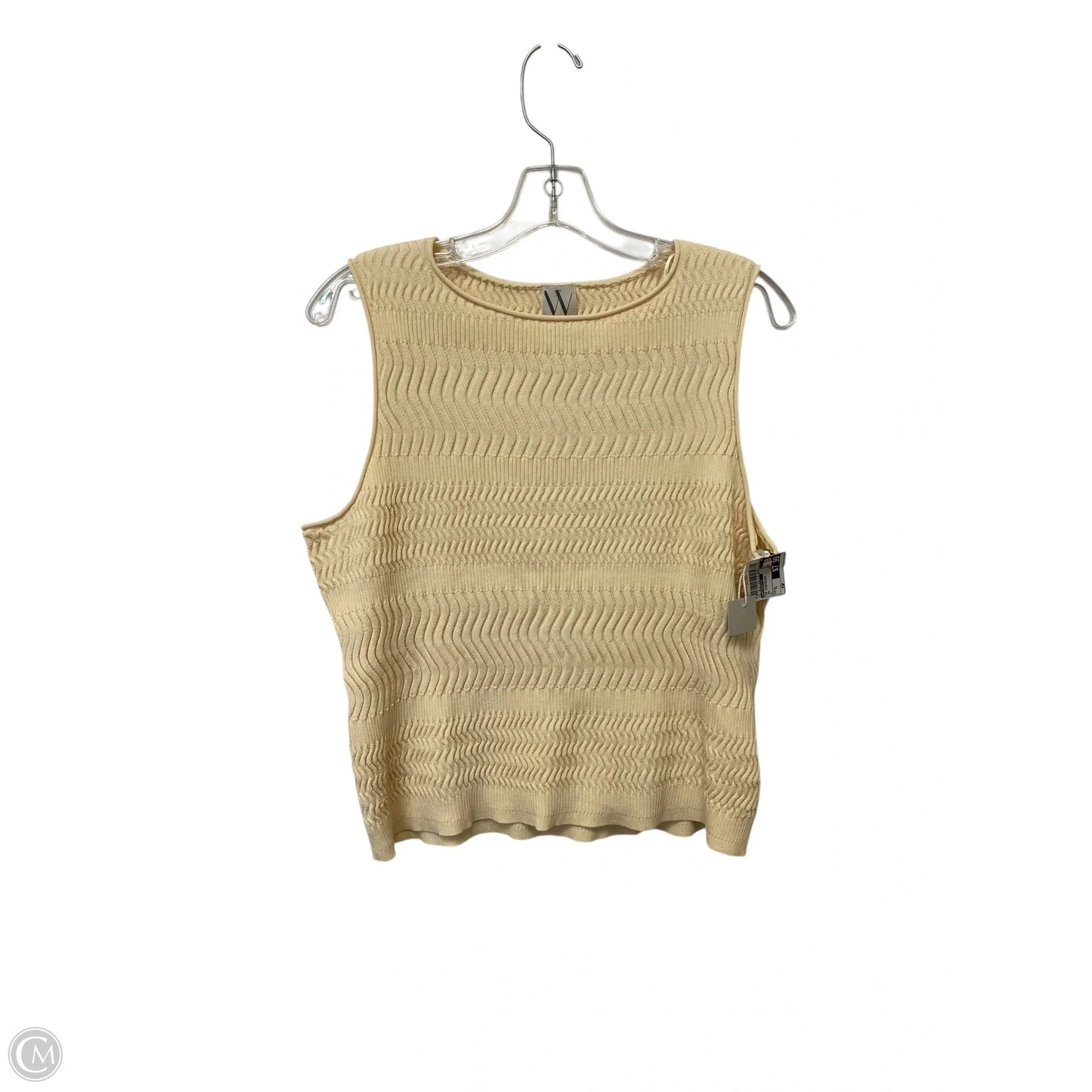 Top Sleeveless By Worthington In Tan, Size: Xl