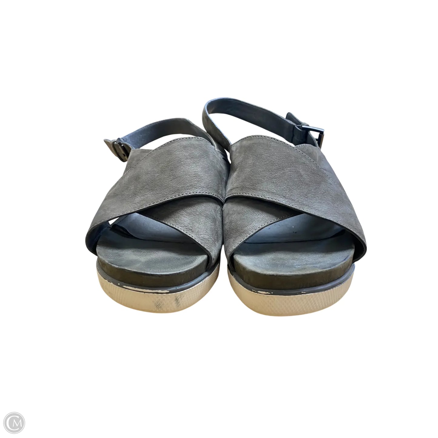 Sandals Heels Wedge By Eileen Fisher In Grey, Size: 10