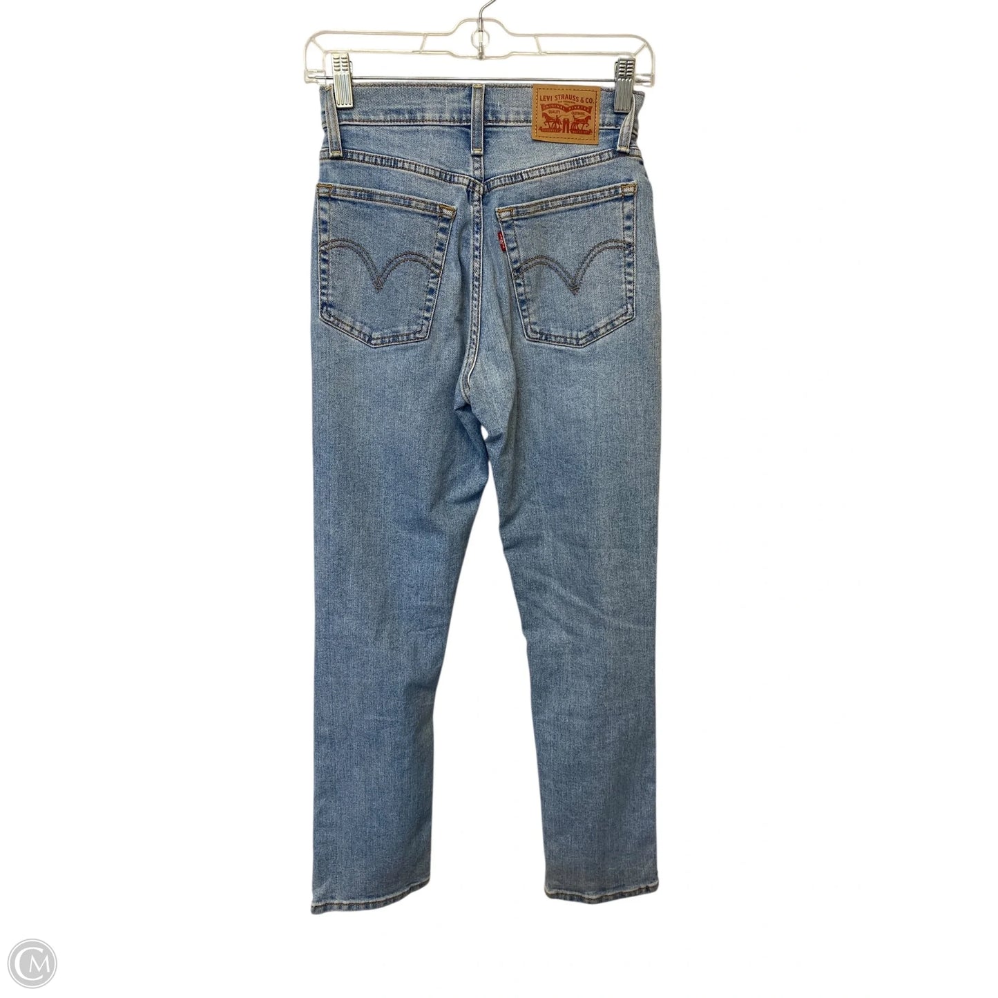 Jeans Straight By Levis In Blue Denim, Size: 0