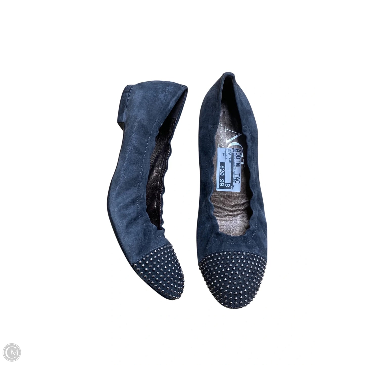 Shoes Flats By Agl In Grey, Size: 10