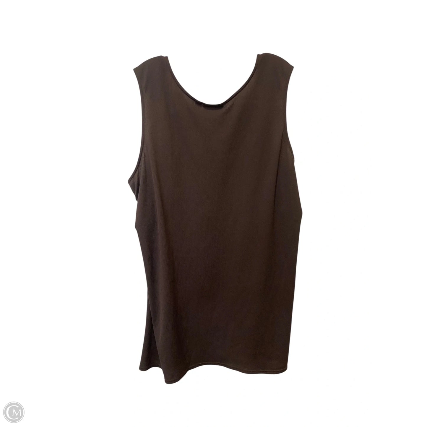 Top Sleeveless By Croft And Barrow In Brown, Size: Xxl