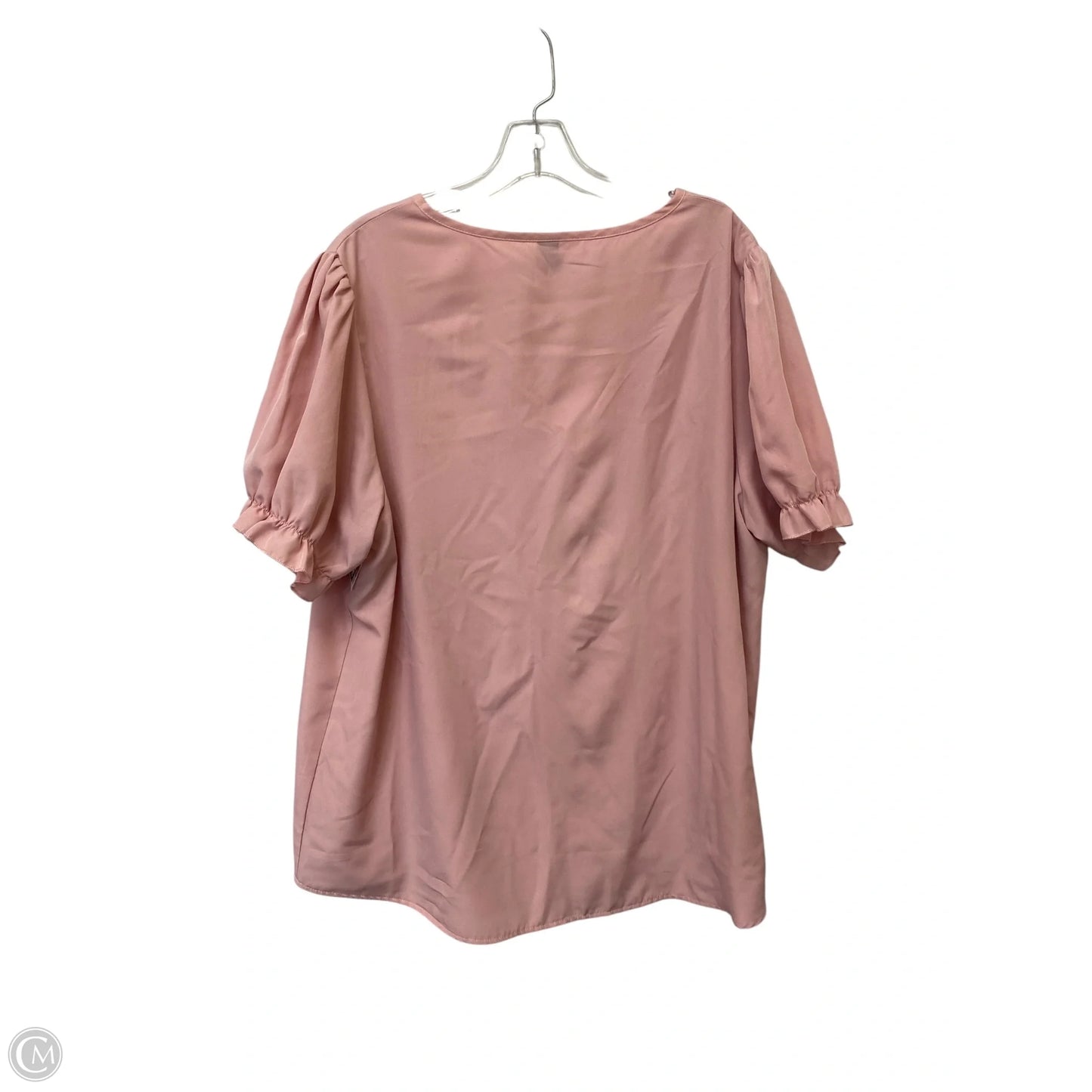 Top Short Sleeve By Shein In Pink, Size: 2x