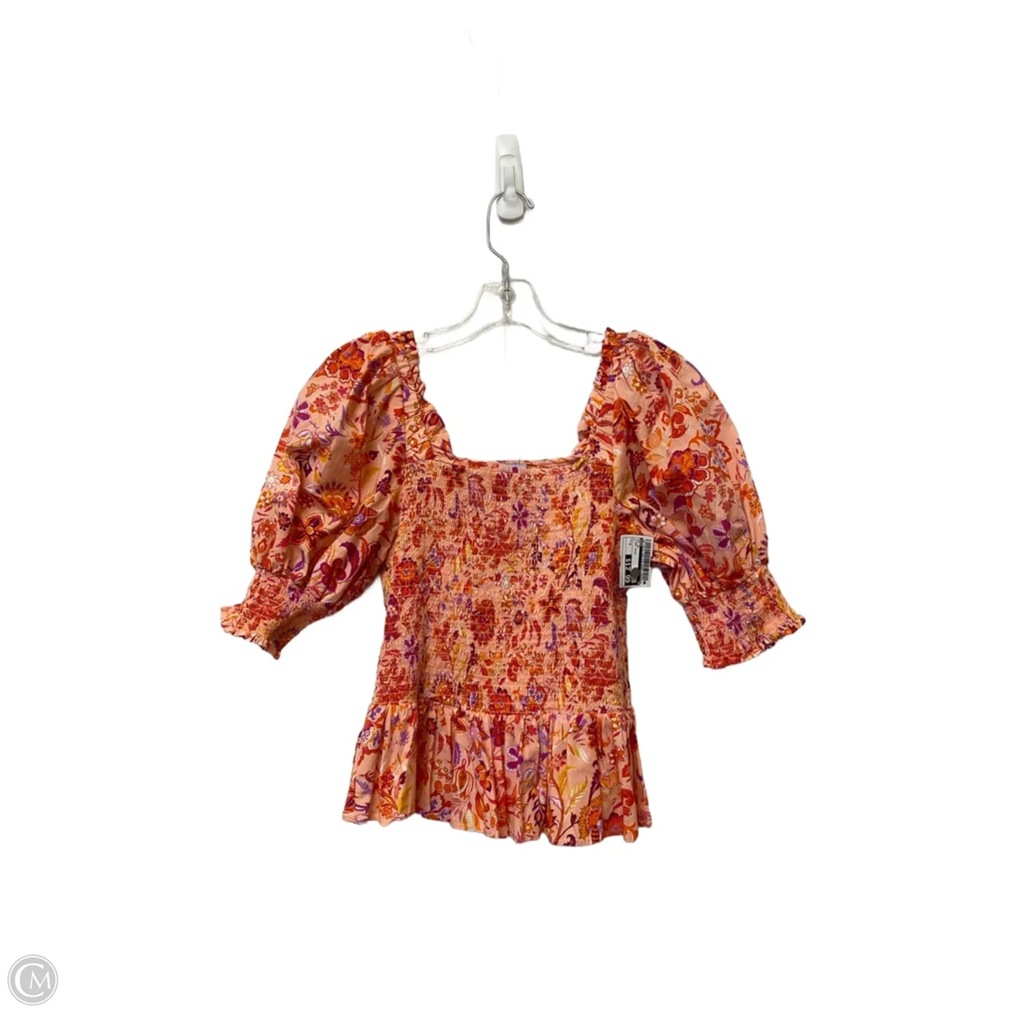 Top Short Sleeve By Cece In Floral Print, Size: M