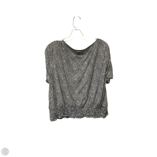 Top Short Sleeve By Michael By Michael Kors In Animal Print, Size: Xl