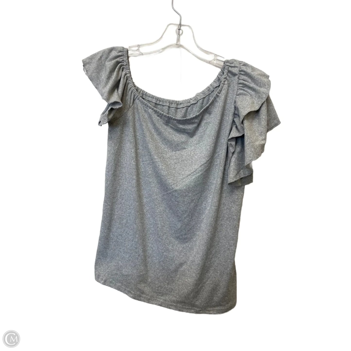 Top Short Sleeve Basic By Shein In Grey, Size: M