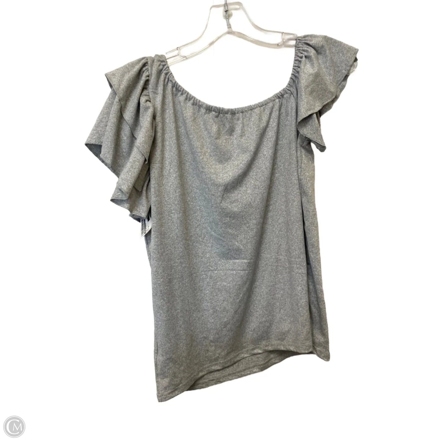 Top Short Sleeve Basic By Shein In Grey, Size: M