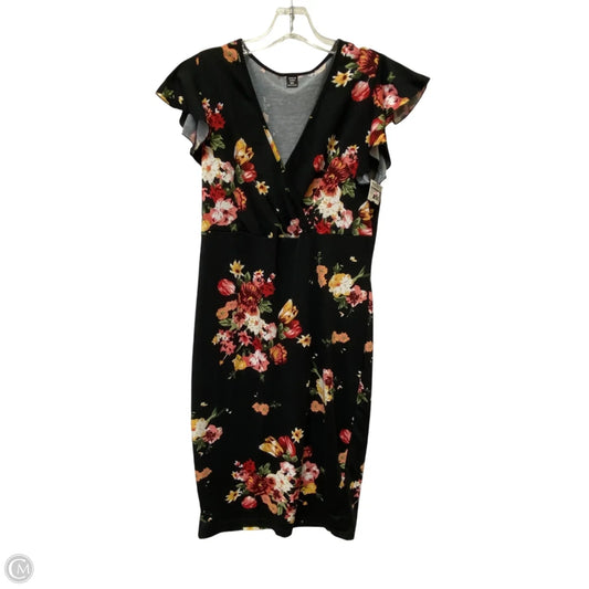 Dress Casual Midi By Shein In Floral Print, Size: Xl