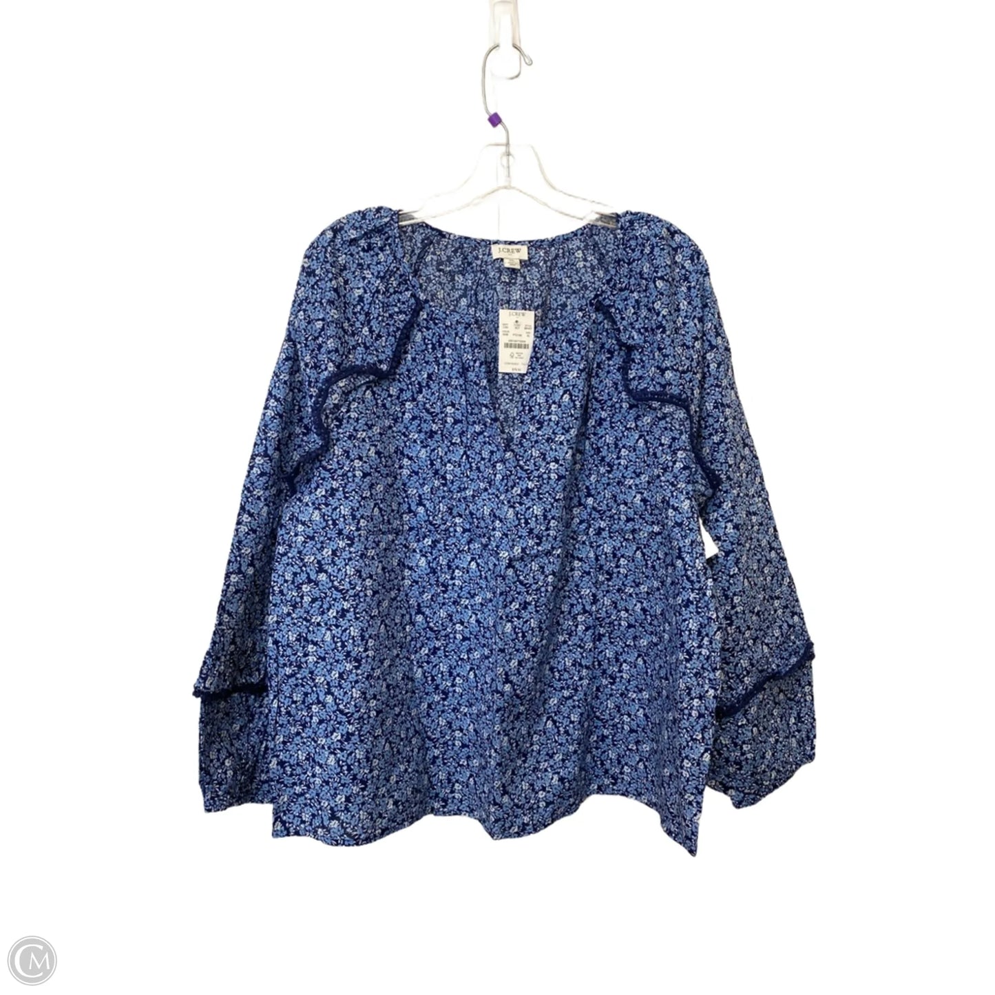 Top Long Sleeve By J. Crew In Blue, Size: Xl