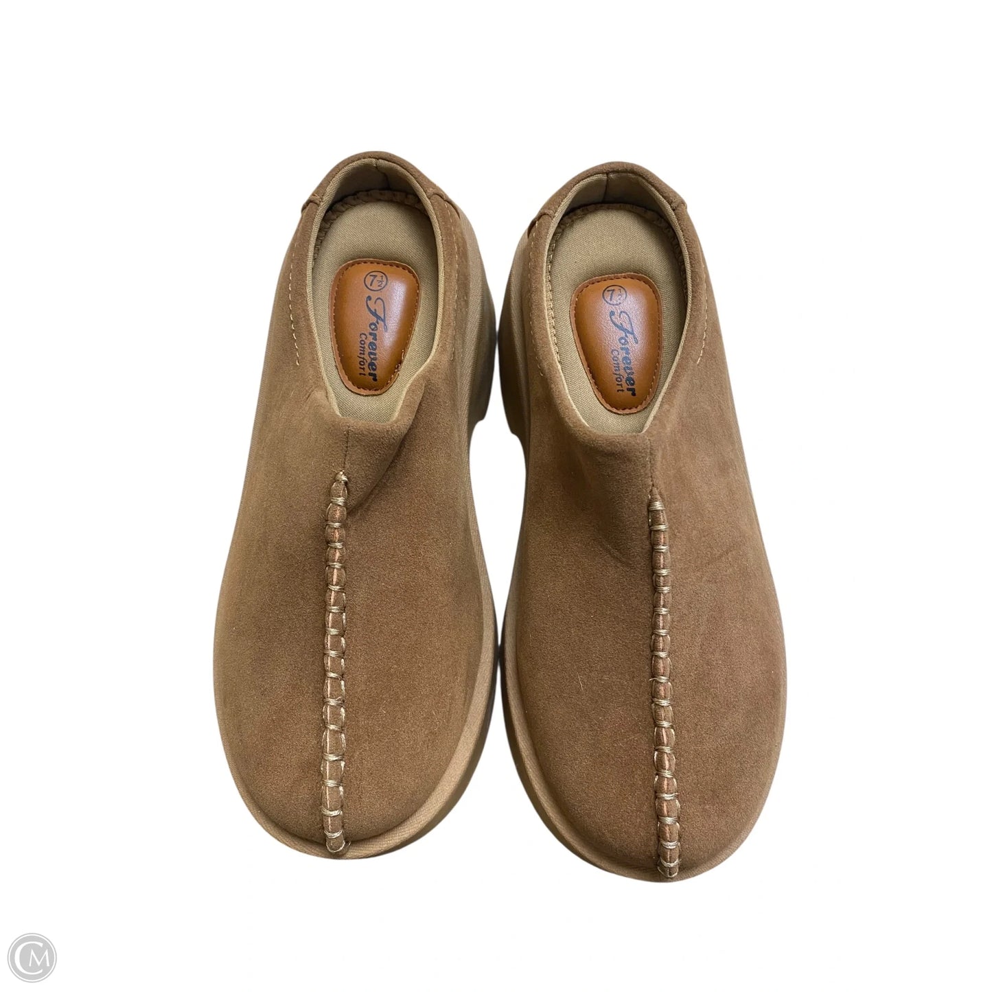 Shoes Heels Block By Forever In Tan, Size: 7.5