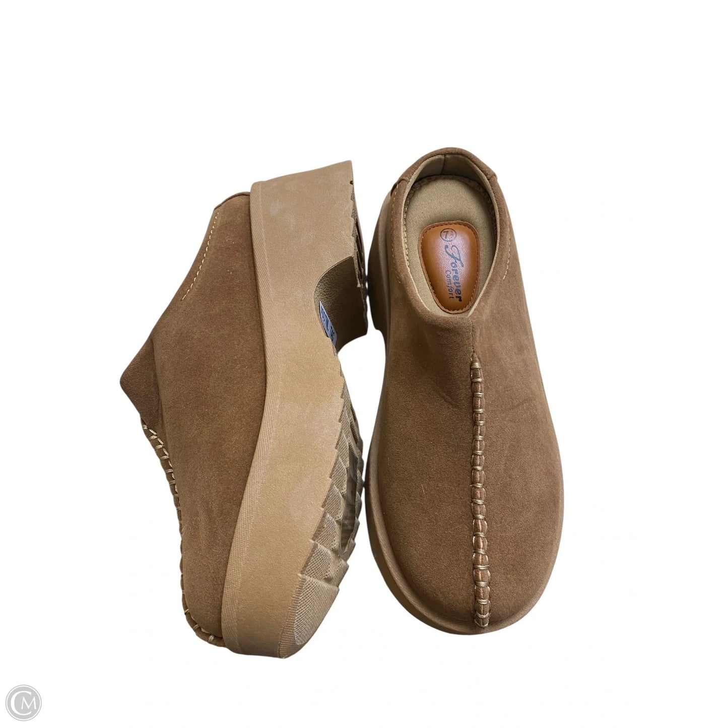 Shoes Heels Block By Forever In Tan, Size: 7.5