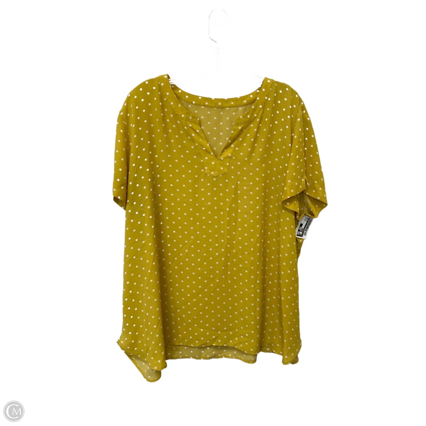 Top Short Sleeve By Cmf In Yellow, Size: Xl