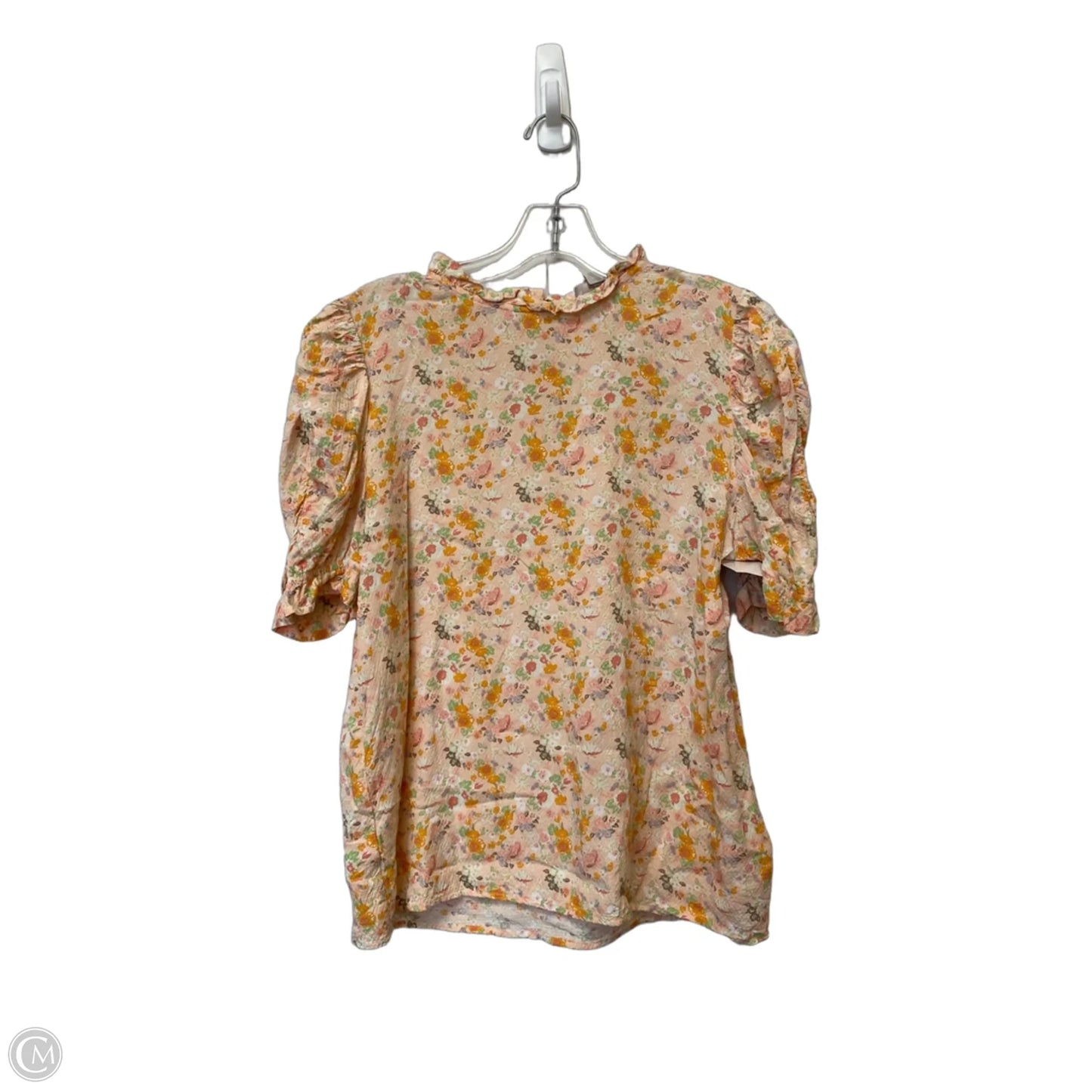 Top Short Sleeve By Loft In Floral Print, Size: S