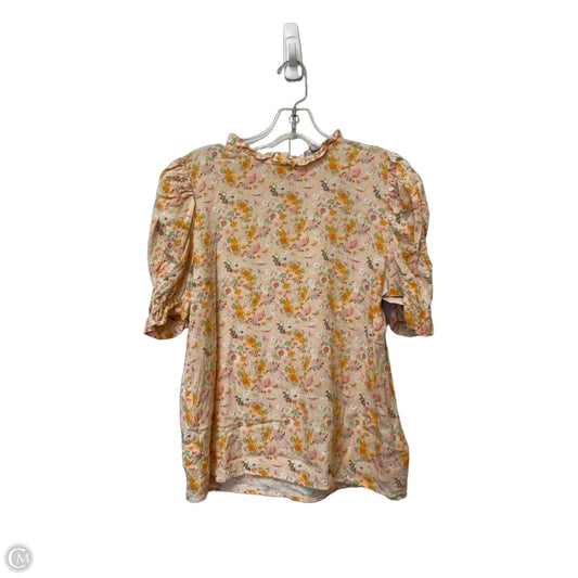 Top Short Sleeve By Loft In Floral Print, Size: S