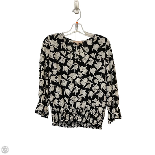 Top Long Sleeve By Philosophy In Black, Size: S
