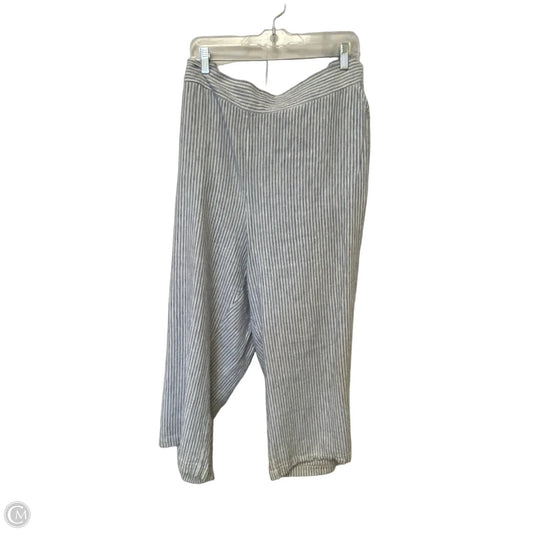 Pants Cropped By Max Studio In Striped Pattern, Size: 3x