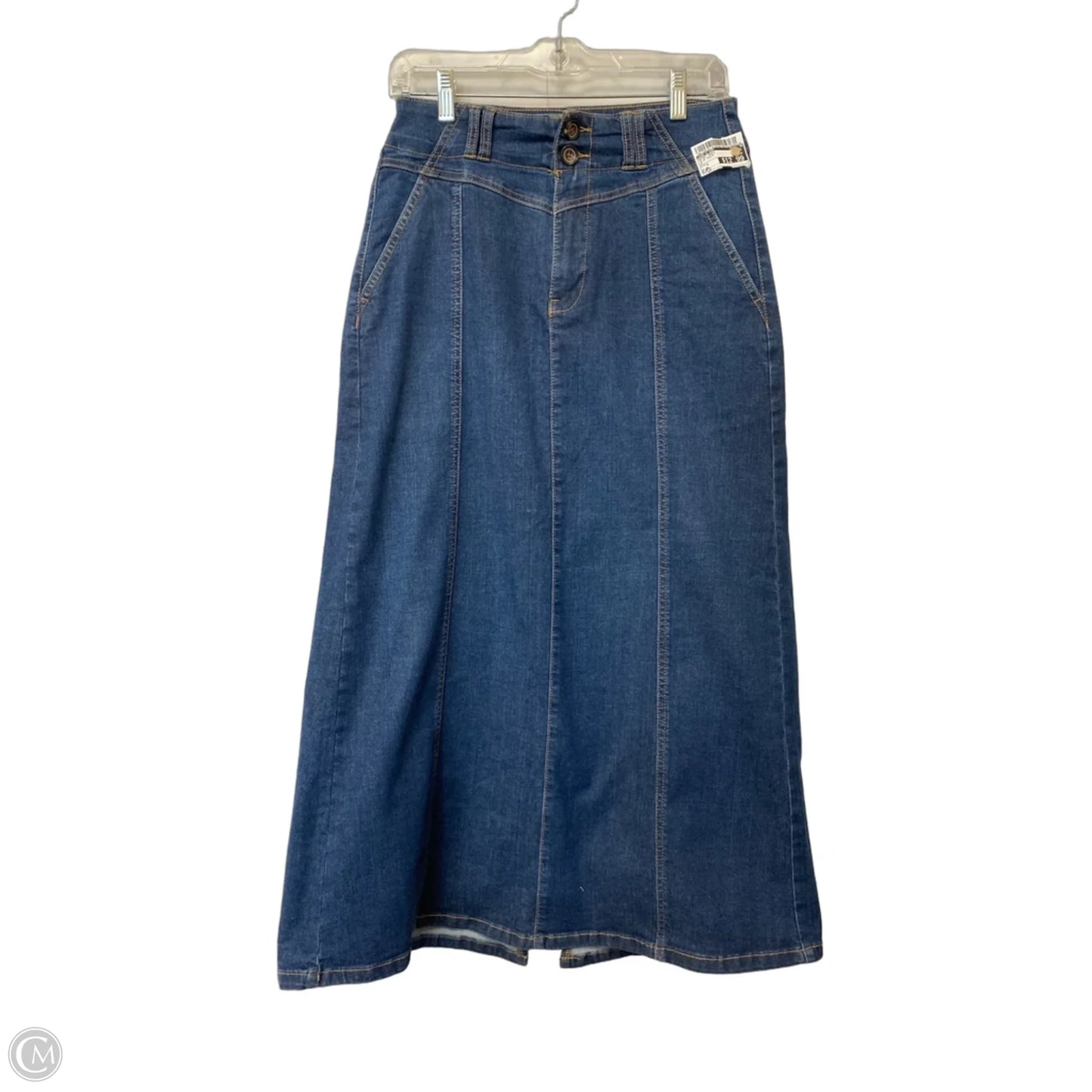 Skirt Maxi By One 5 One In Blue Denim, Size: S