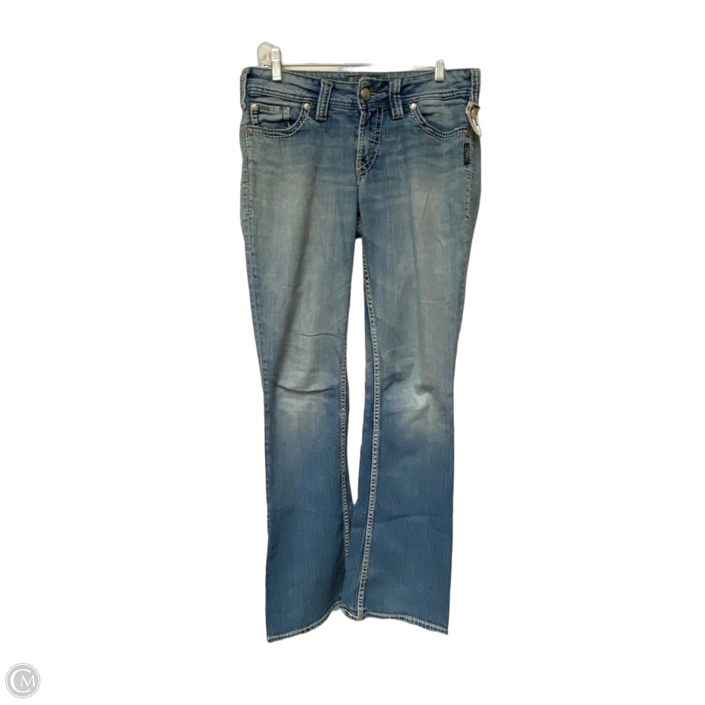Jeans Boot Cut By Silver In Blue Denim, Size: 6