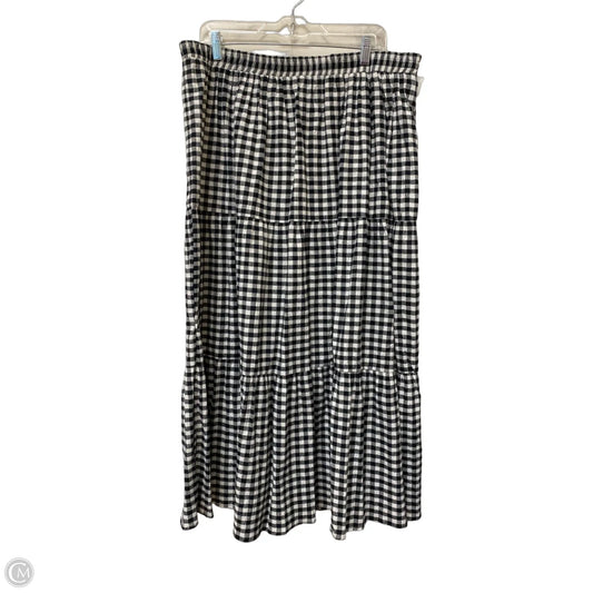 Skirt Maxi By Clothes Mentor In Black & White, Size: 3x