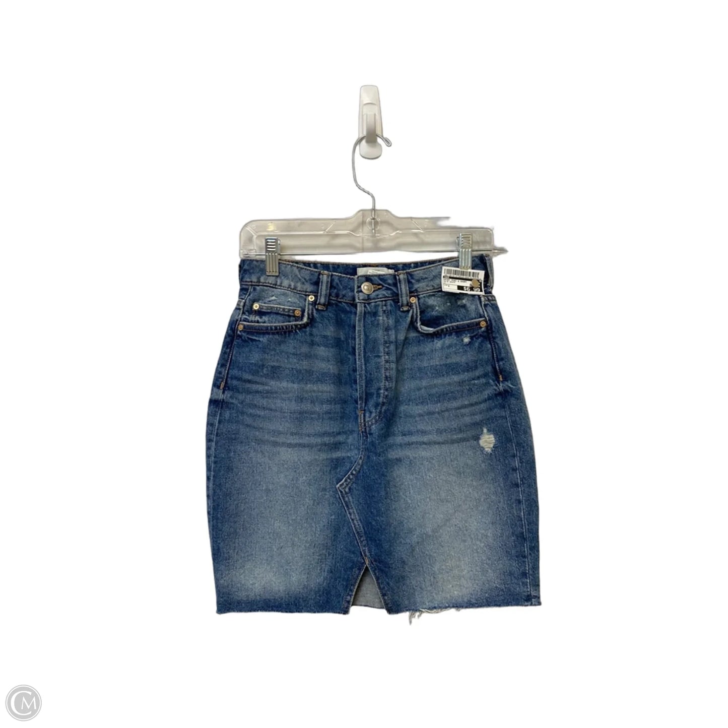Skirt Mini & Short By H&m In Blue Denim, Size: 2