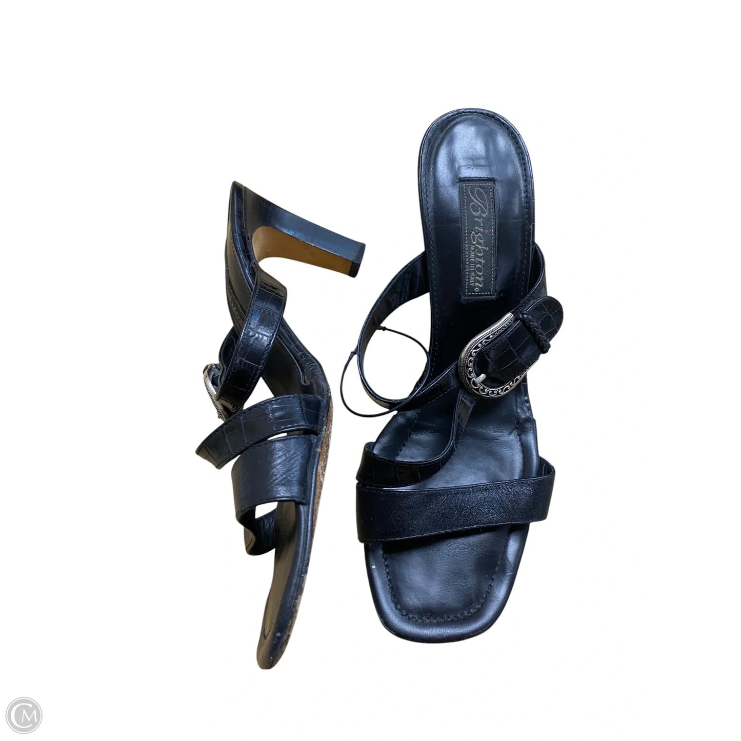 Sandals Heels Stiletto By Brighton In Black, Size: 9