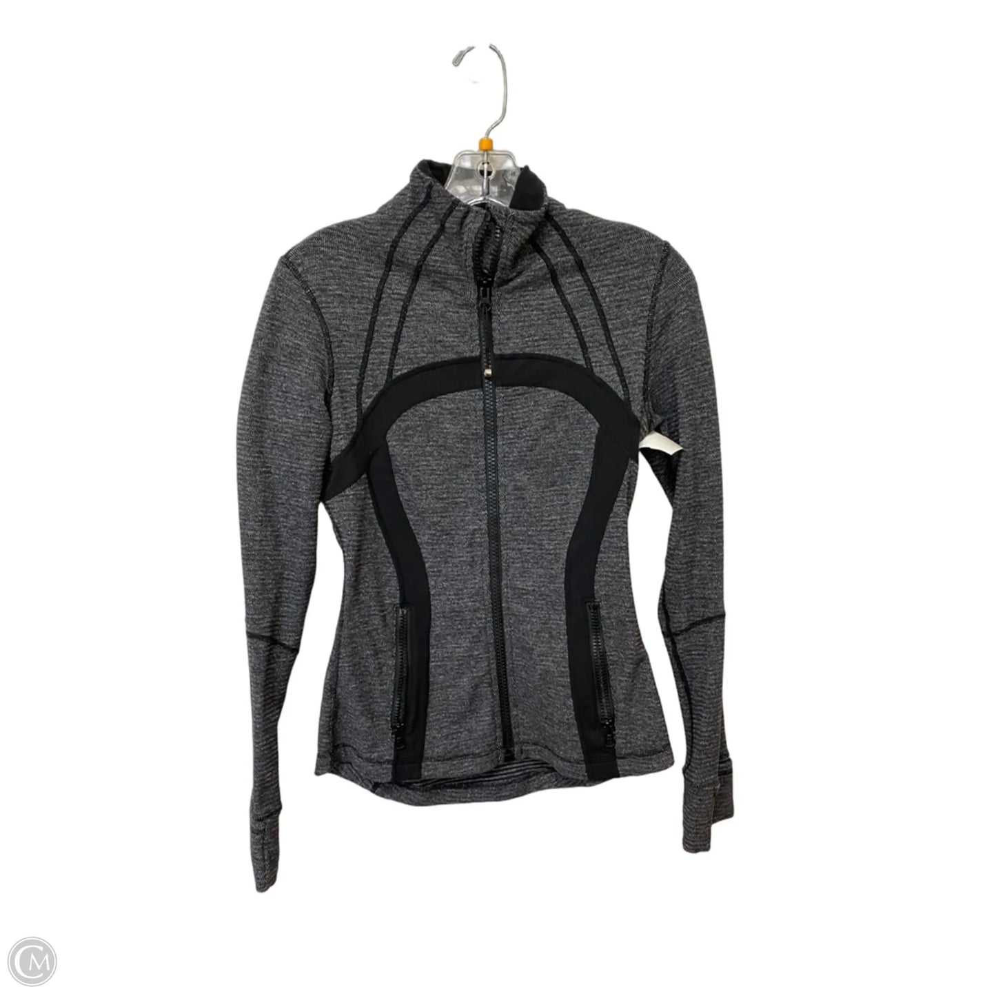 Athletic Jacket By Lululemon In Grey, Size: 4