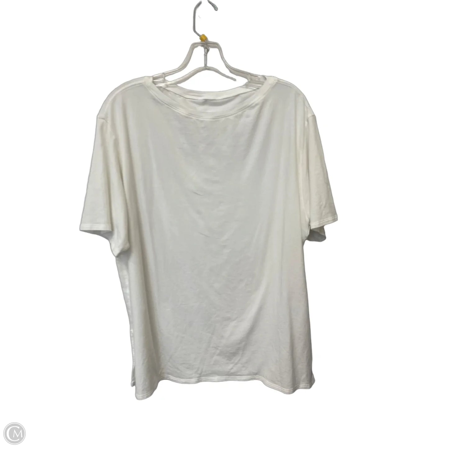 Athletic Top Short Sleeve By Lululemon In White, Size: 2x