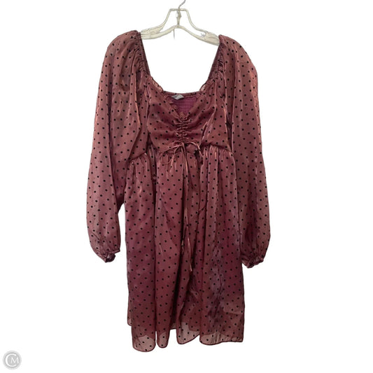 Dress Party Midi By Arula In Maroon, Size: 2x