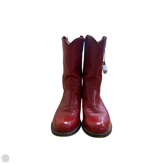 Boots Western By Justin In Red, Size: 5.5