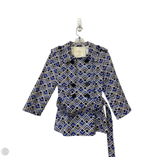 Jacket Designer By Kate Spade In Blue & Grey, Size: 0