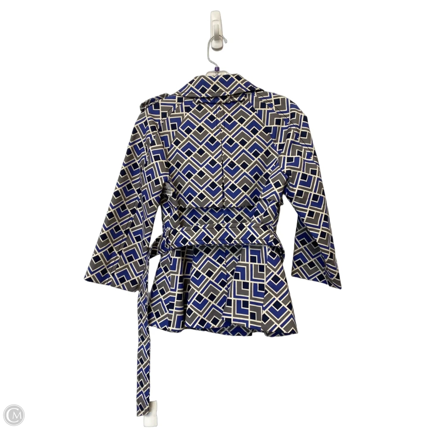Jacket Designer By Kate Spade In Blue & Grey, Size: 0