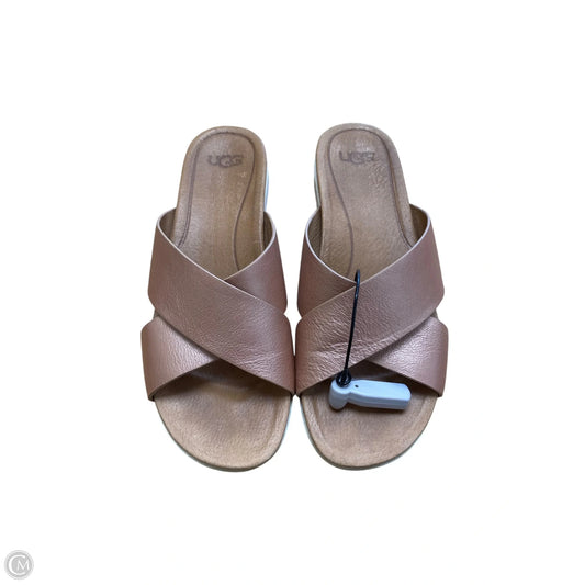 Sandals Designer By Ugg In Pink, Size: 7