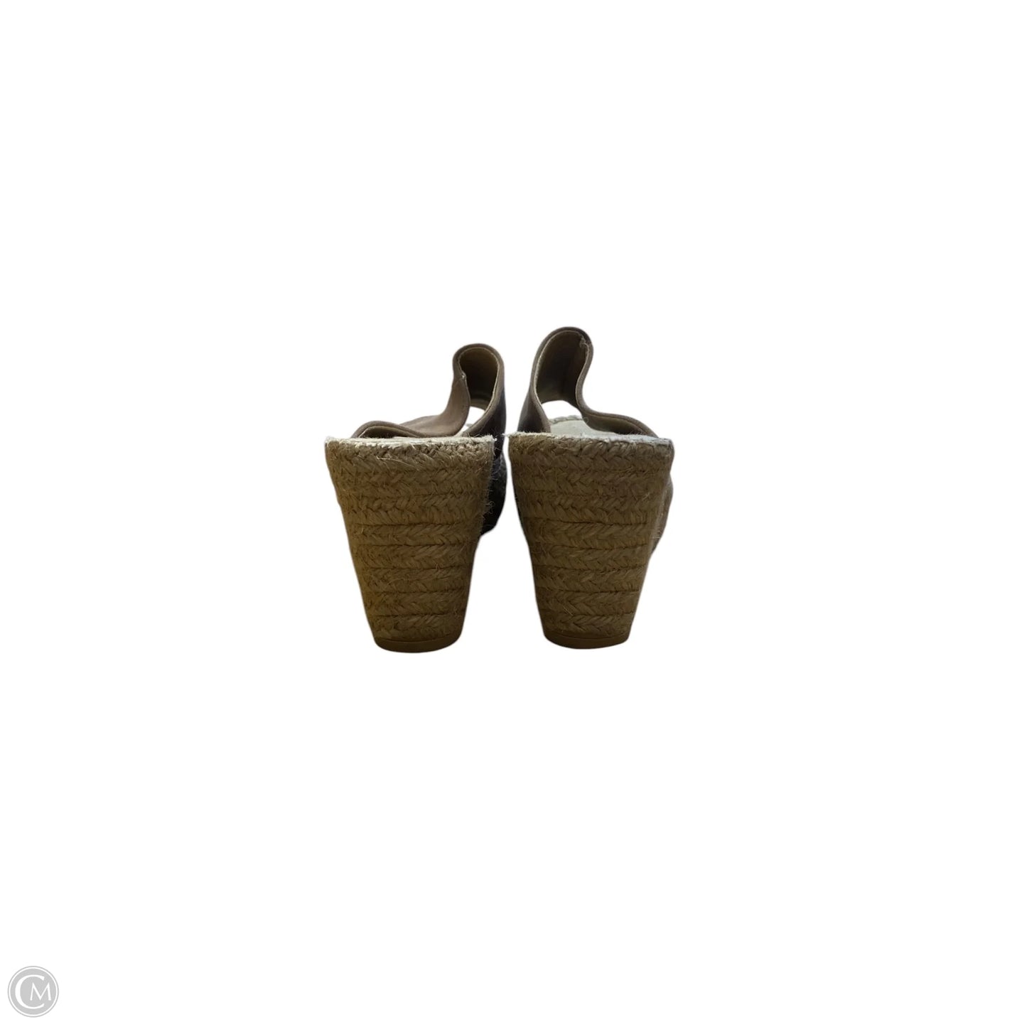 Sandals Heels Wedge By Clothes Mentor In Taupe, Size: 8