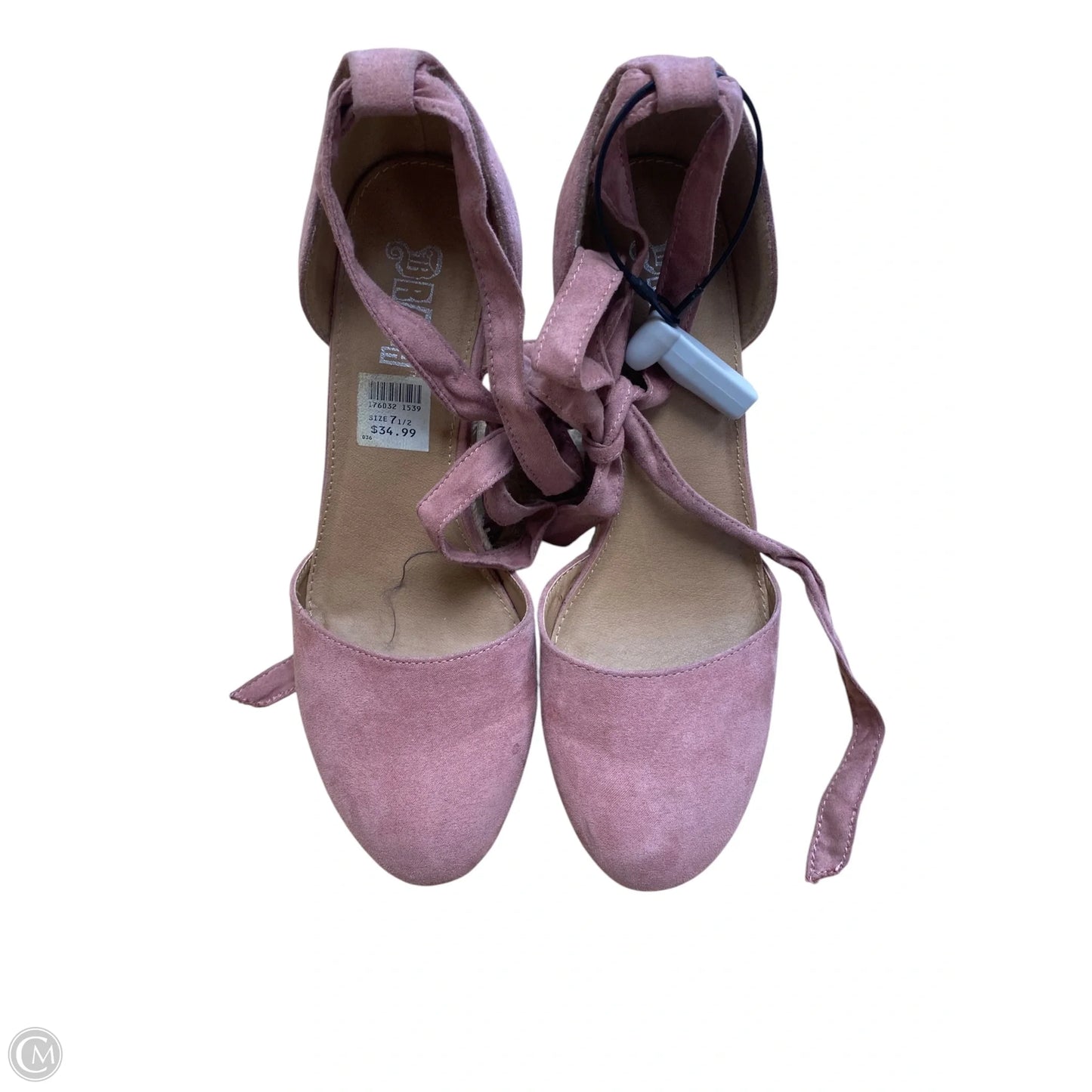 Sandals Heels Wedge By Brash In Pink, Size: 7.5