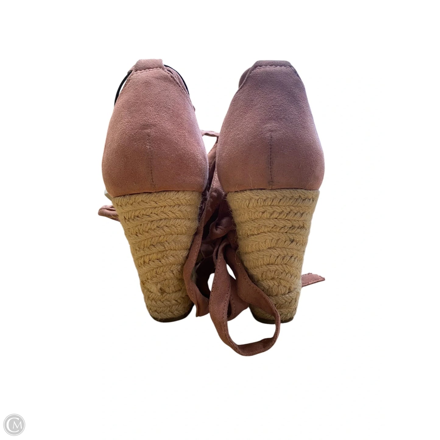 Sandals Heels Wedge By Brash In Pink, Size: 7.5