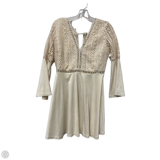 Dress Casual Midi By Clothes Mentor In Tan, Size: M