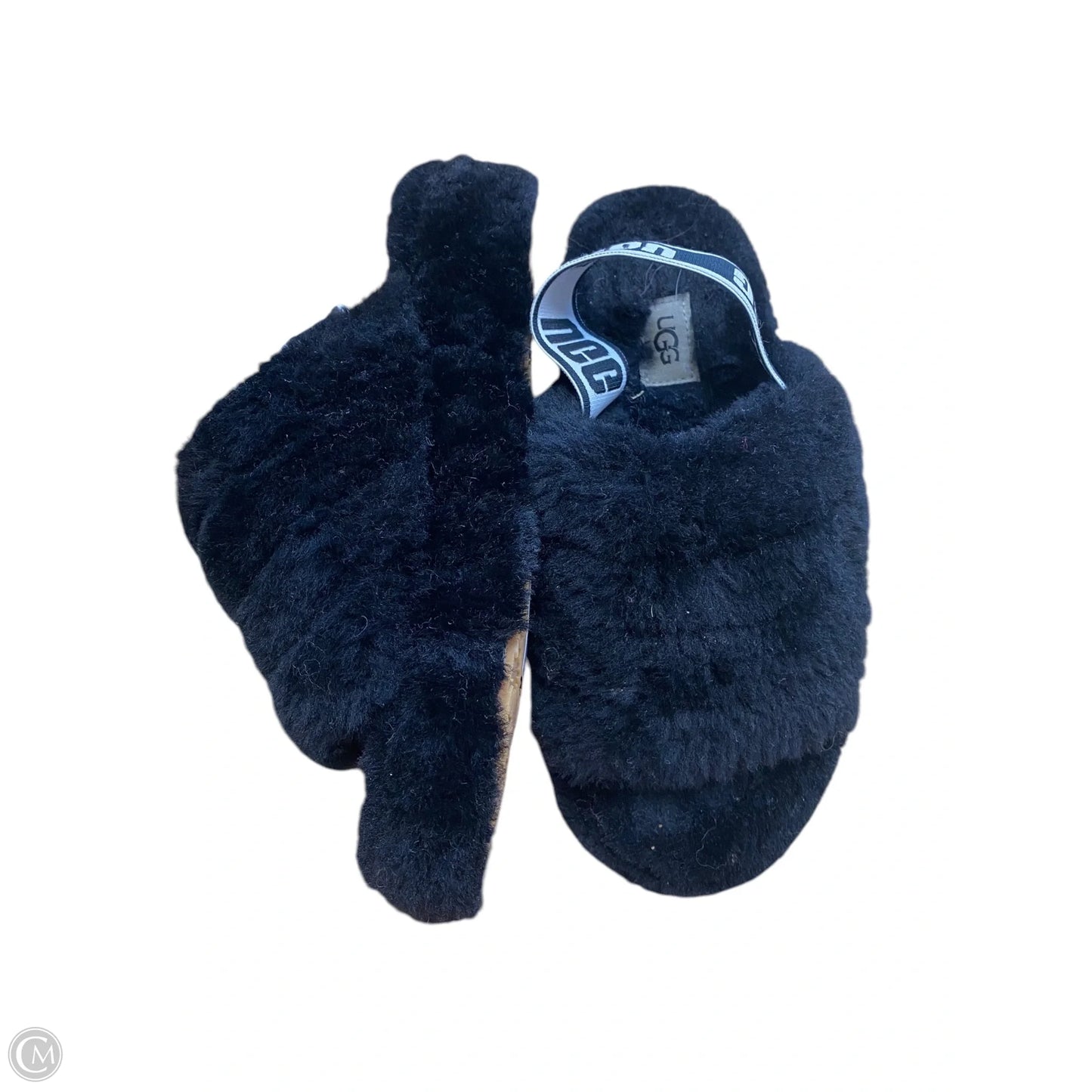Slippers Designer By Ugg In Black, Size: 6