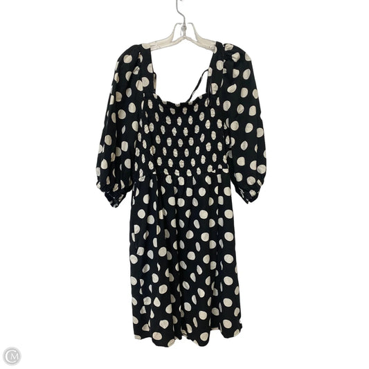 Dress Casual Short By Ava & Viv In Polkadot Pattern, Size: 1x