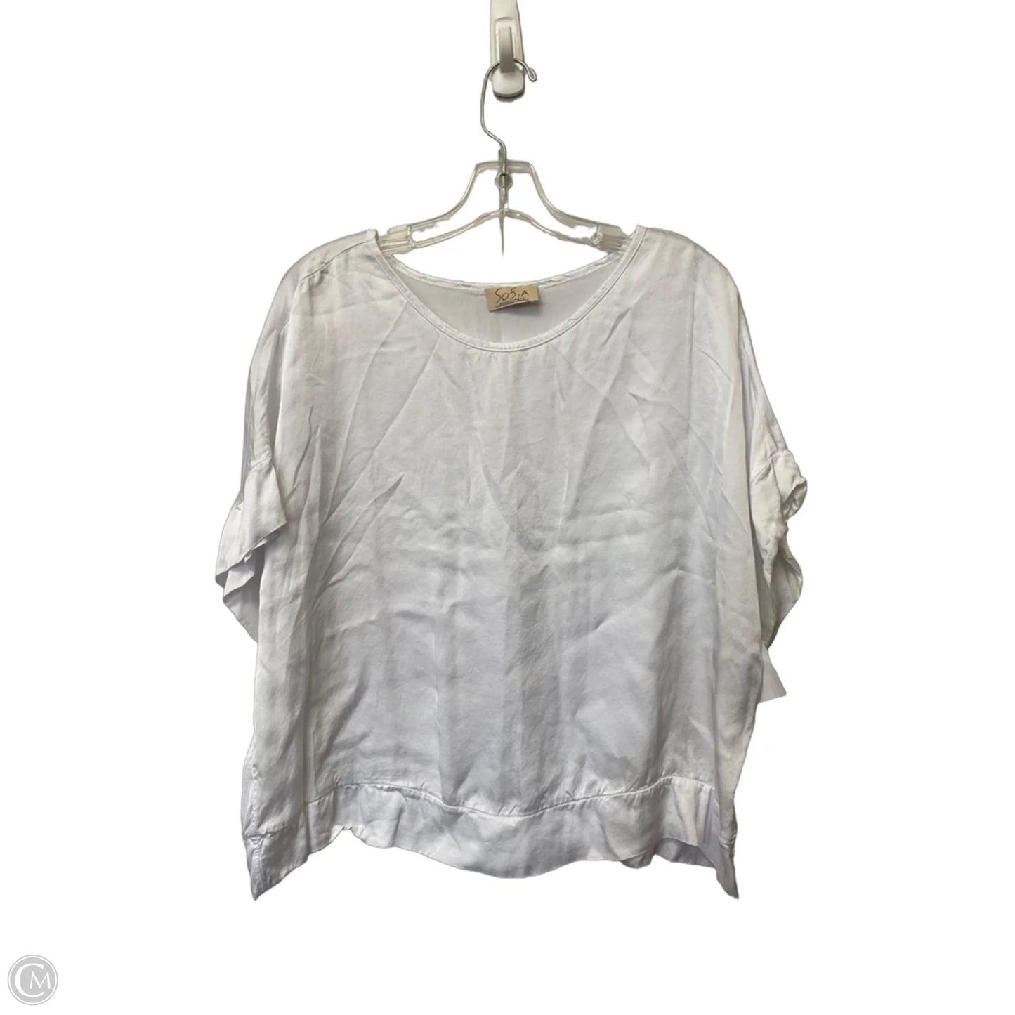 Top Short Sleeve Basic By Clothes Mentor In White, Size: M