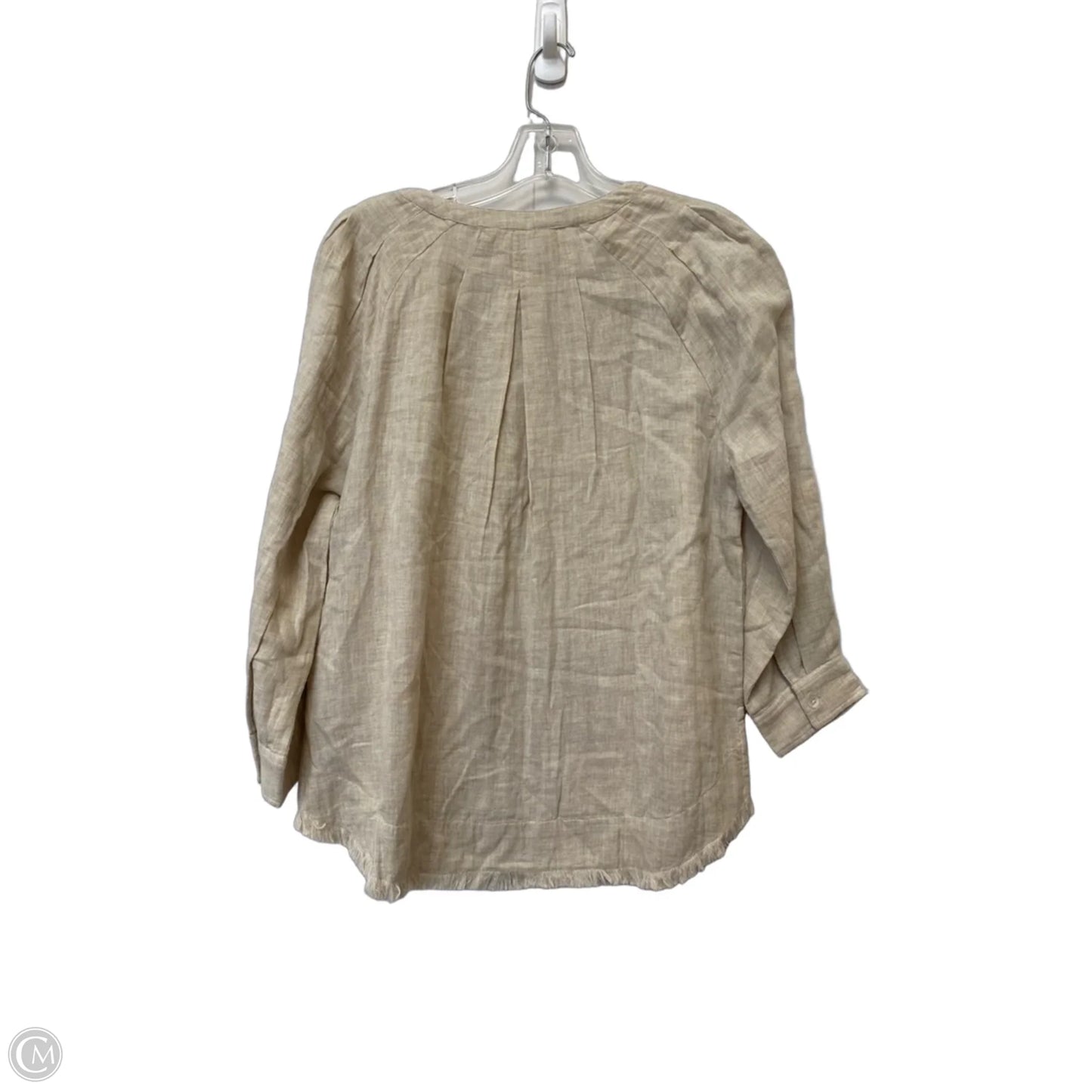 Top Long Sleeve By Liverpool In Tan, Size: S