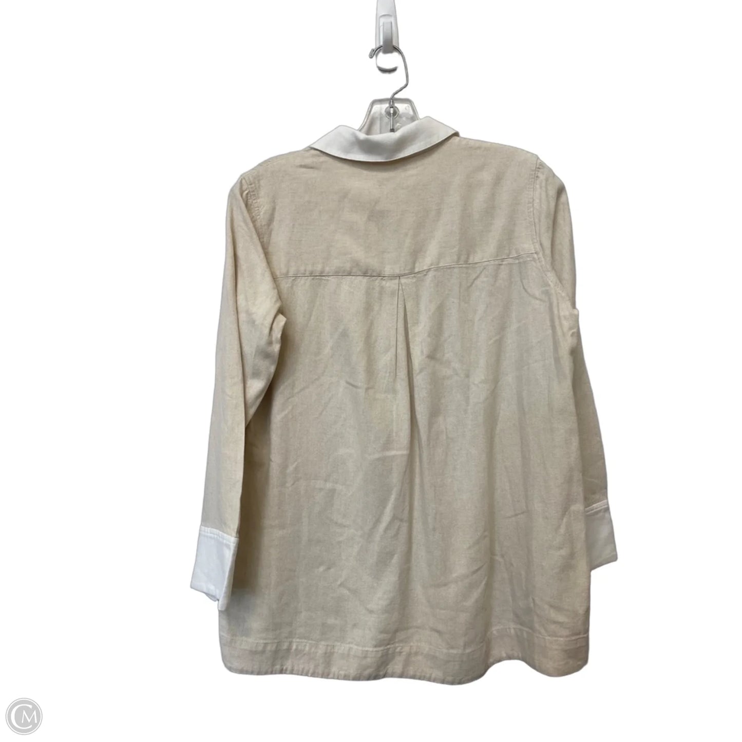 Top Long Sleeve By Jones New York In Tan, Size: S