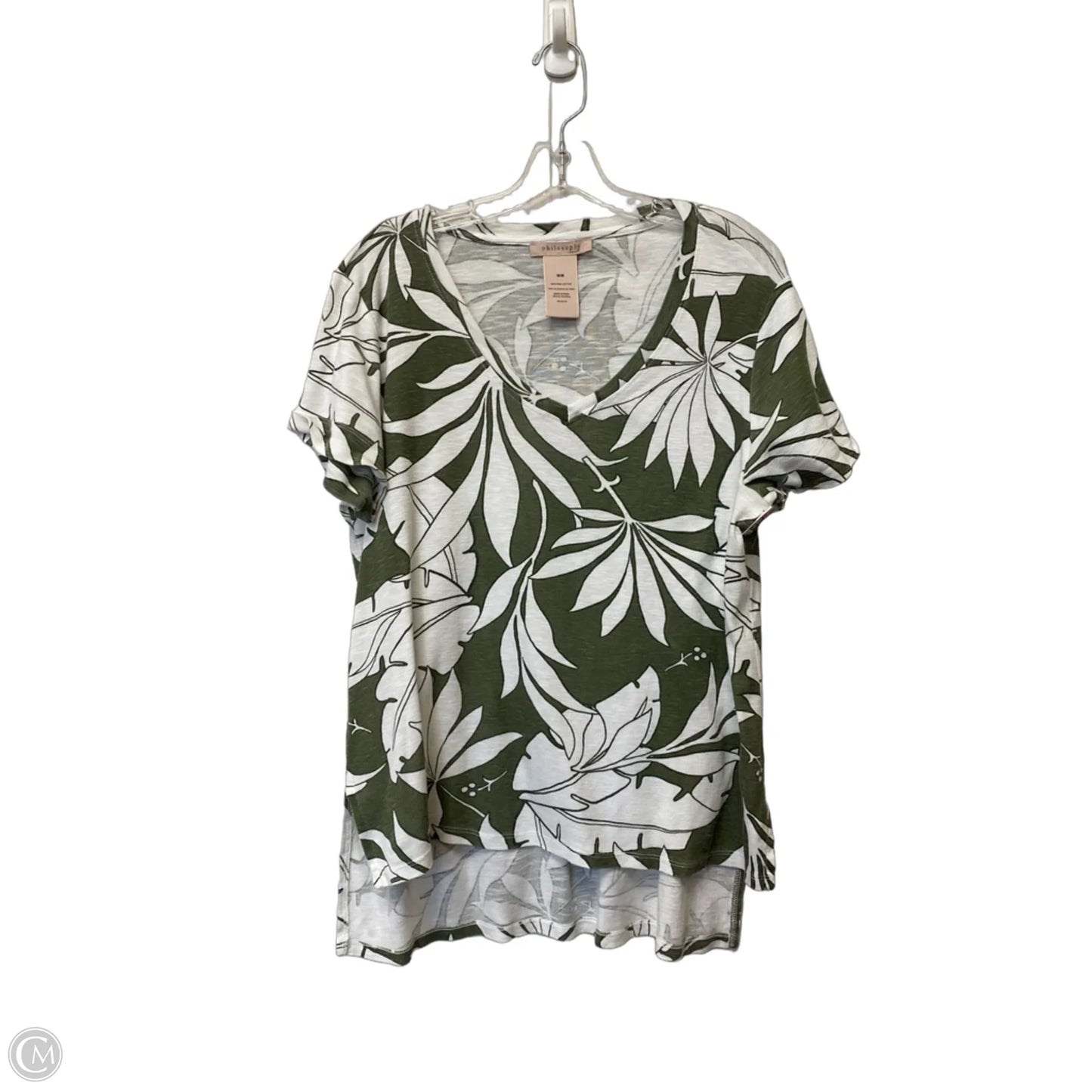 Top Short Sleeve By Philosophy In Green, Size: M