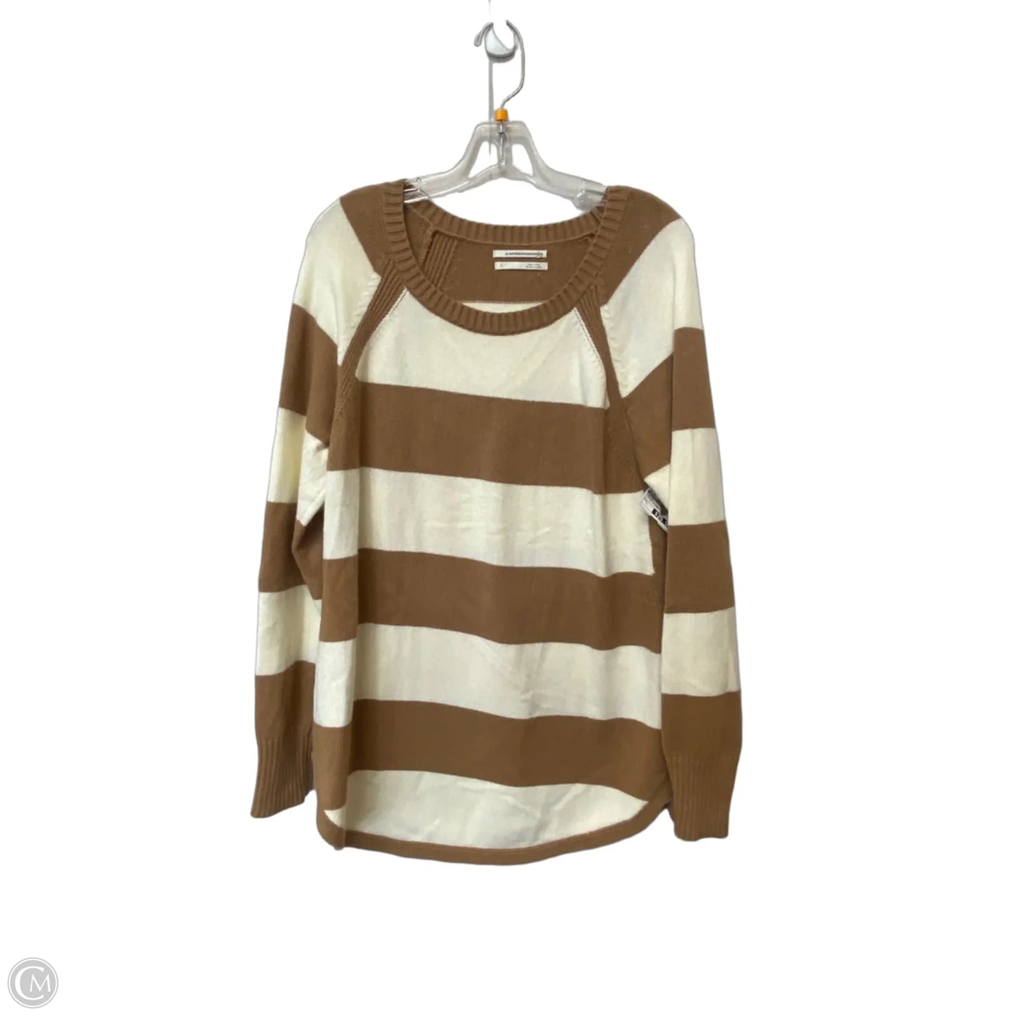 Sweater By Anthropologie In Striped Pattern, Size: L
