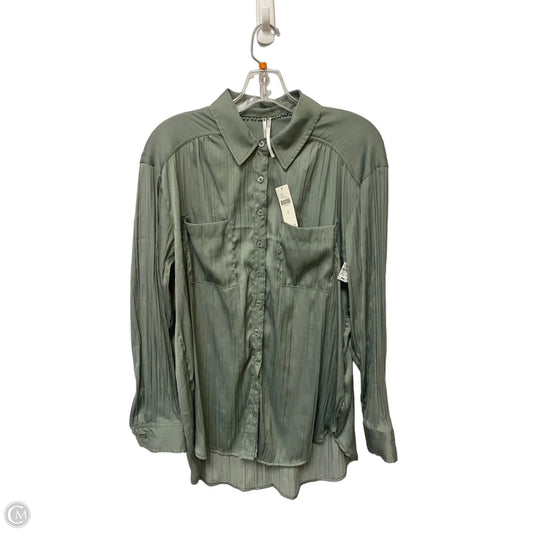 Top Long Sleeve By Anthropologie In Green, Size: M