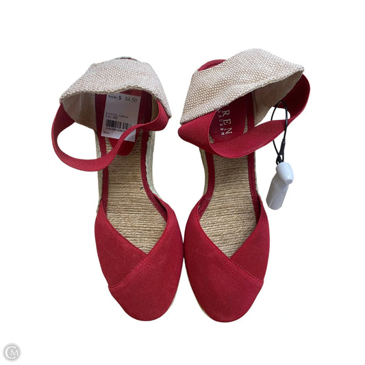 Shoes Heels Wedge By Lauren By Ralph Lauren In Red, Size: 8