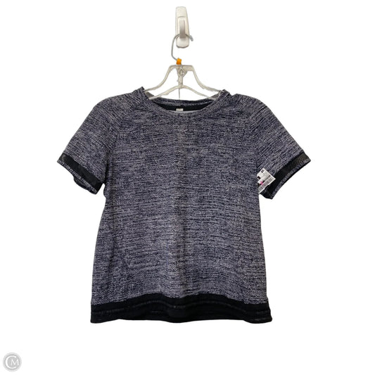 Athletic Top Short Sleeve By Lululemon In Black, Size: M
