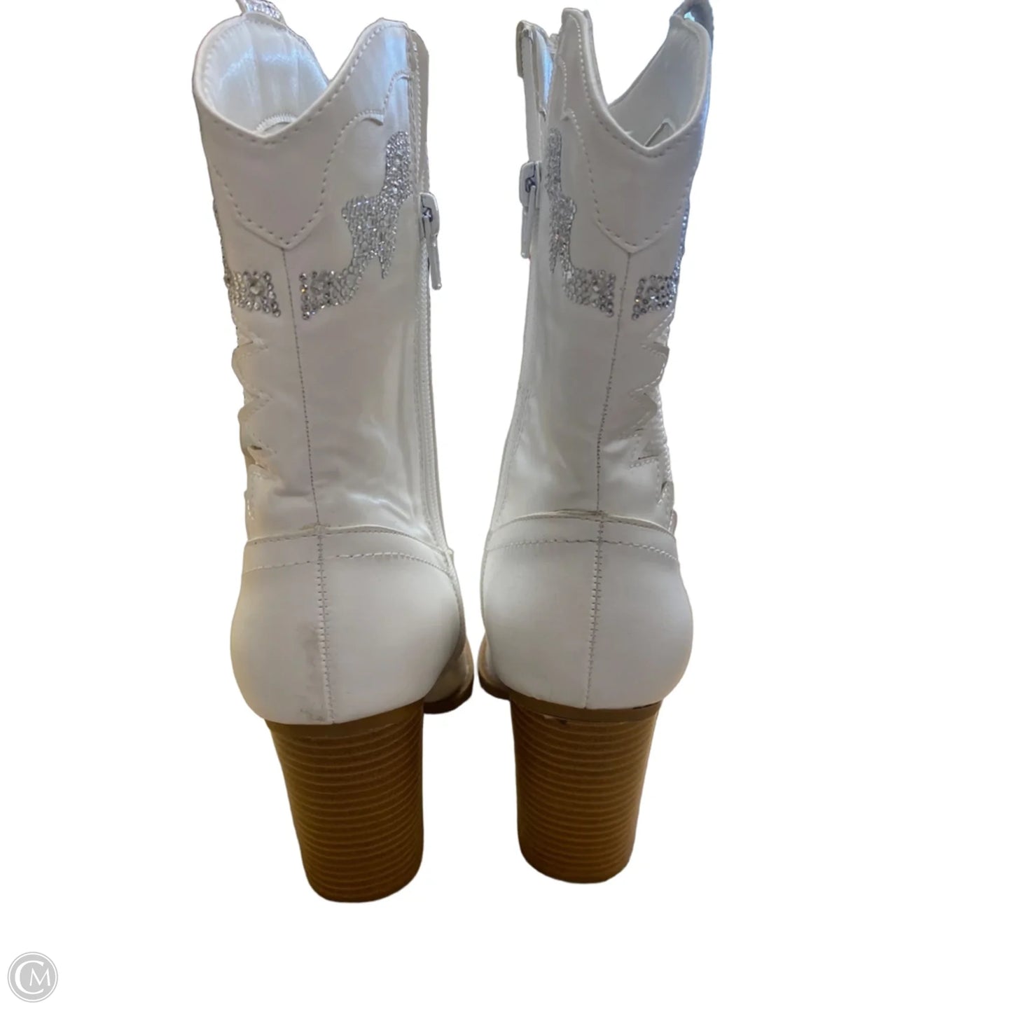 Boots Western By Qupid In White, Size: 7
